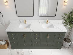 Alys 80 in. W x 22 in. D Double Sink Bathroom Vanity - photo 11