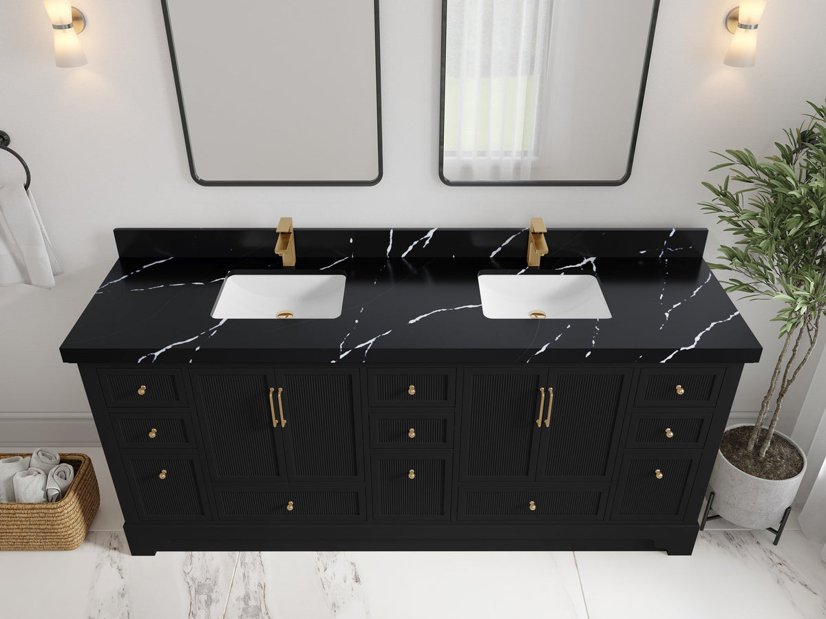 Alys 80 in. W x 22 in. D Double Sink Bathroom Vanity - Willow Bath and Vanity