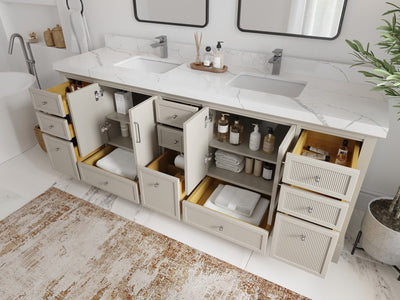 Alys 84 in. W x 22 in. D Double Sink Bathroom Vanity - Willow Bath and Vanity