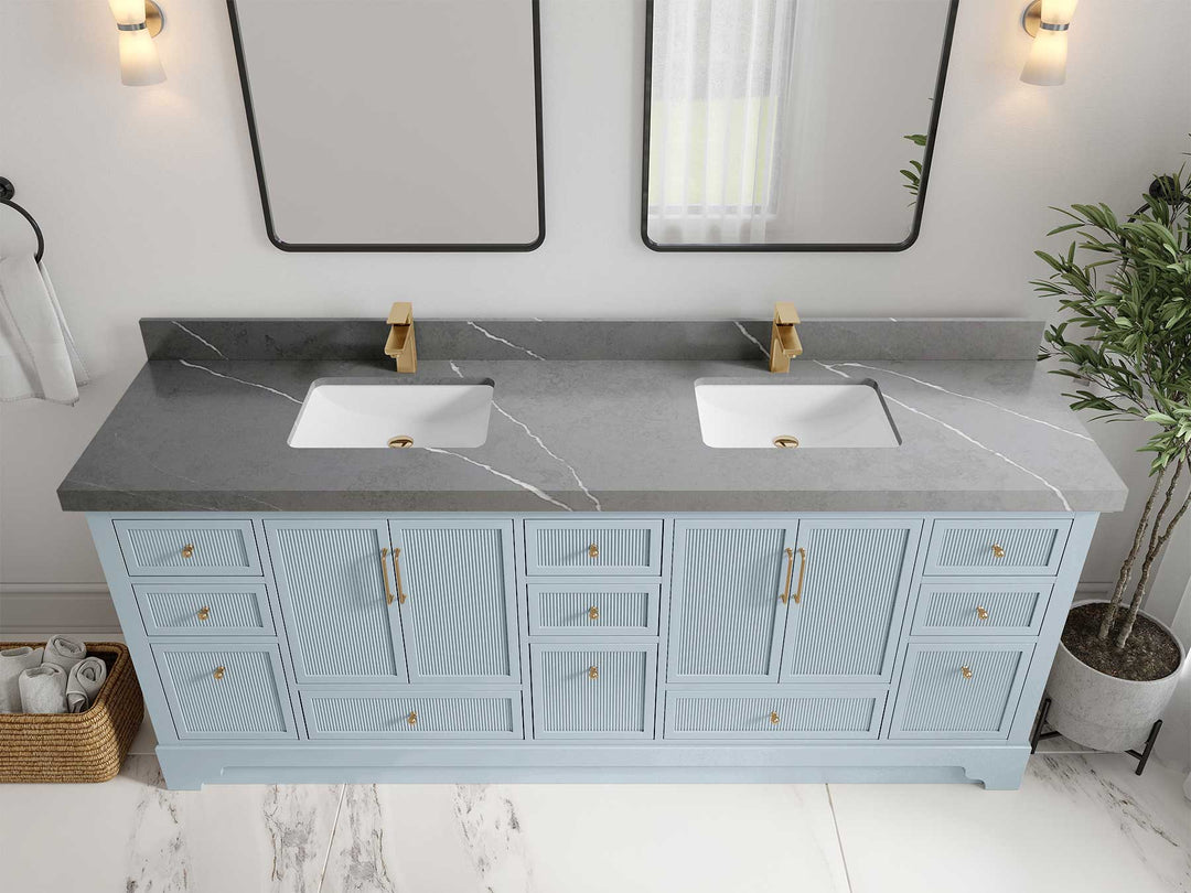 Alys 84 in. W x 22 in. D Double Sink Bathroom Vanity - Willow Bath and Vanity