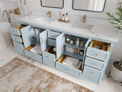 Alys 84 in. W x 22 in. D Double Sink Bathroom Vanity - Willow Bath and Vanity