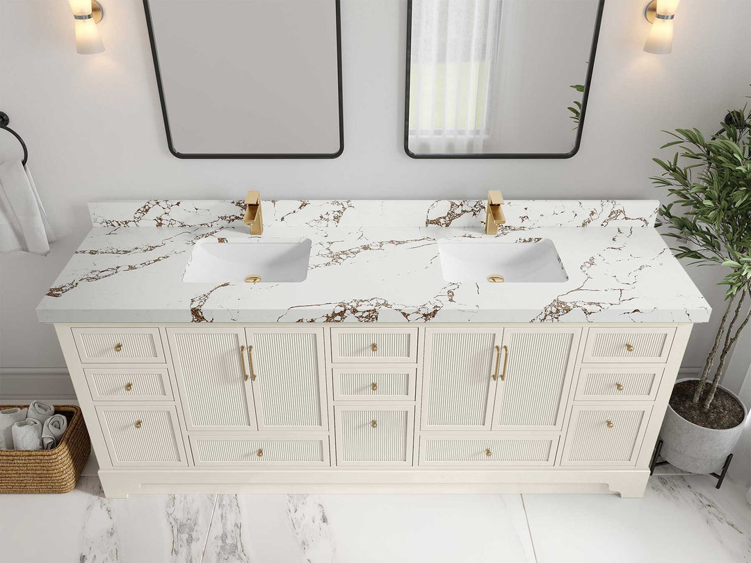 Alys 84 in. W x 22 in. D Double Sink Bathroom Vanity - Willow Bath and Vanity