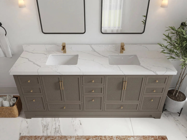 Alys 84 in. W x 22 in. D Double Sink Bathroom Vanity - photo 2