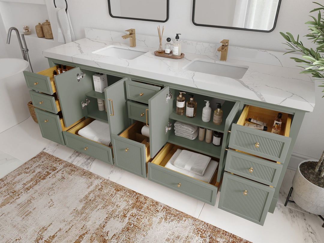 Alys 84 in. W x 22 in. D Double Sink Bathroom Vanity - Willow Bath and Vanity