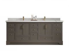 Alys 84 in. W x 22 in. D Double Sink Bathroom Vanity - photo 1