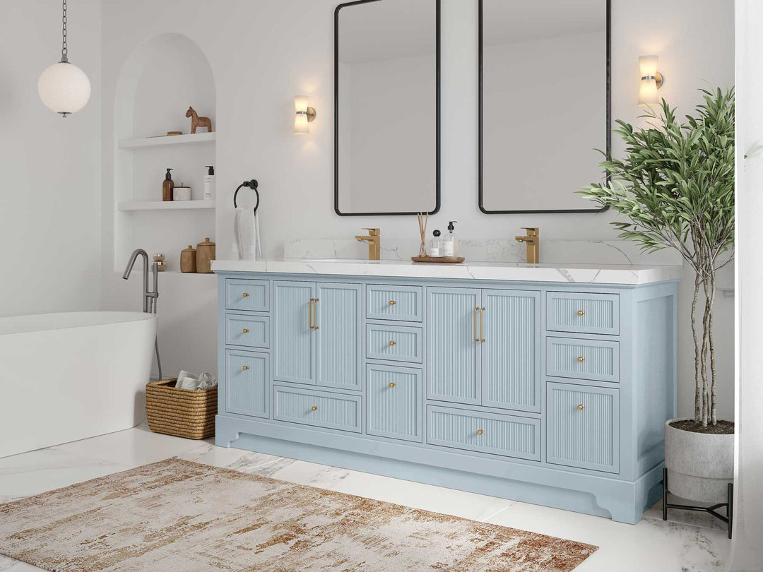 Alys 84 in. W x 22 in. D Double Sink Bathroom Vanity - Willow Bath and Vanity