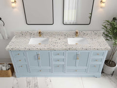 Alys 84 in. W x 22 in. D Double Sink Bathroom Vanity - photo 37