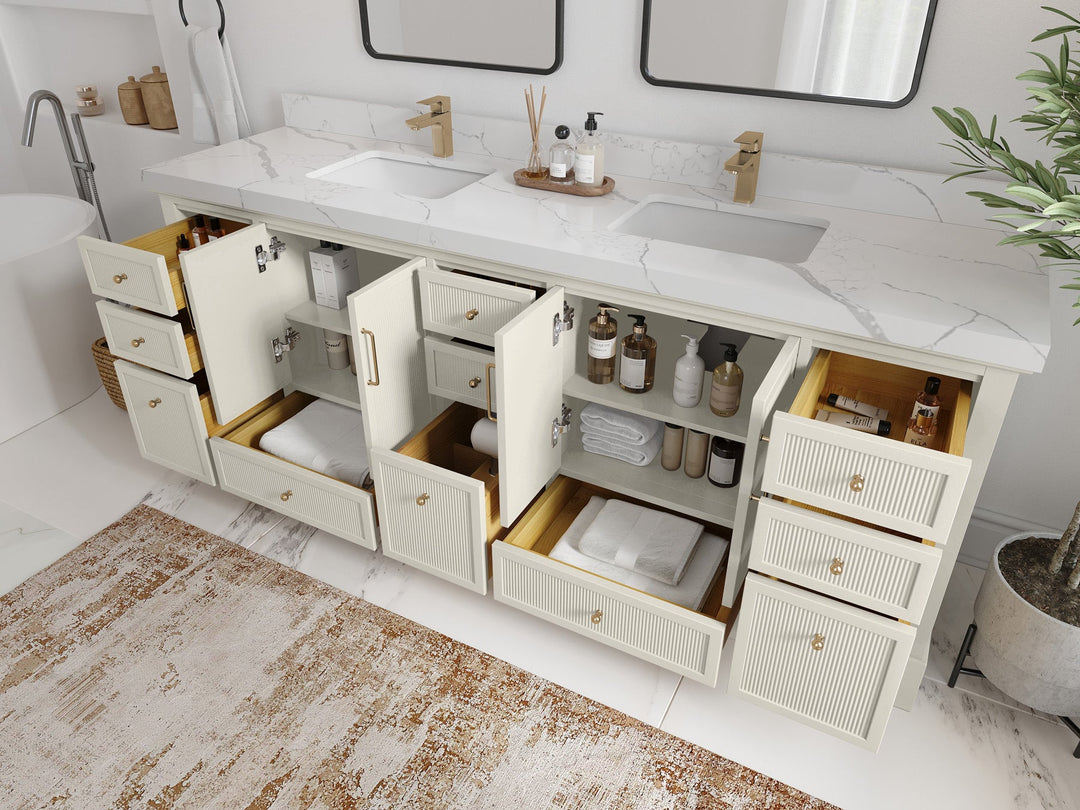 Alys 84 in. W x 22 in. D Double Sink Bathroom Vanity - Willow Bath and Vanity