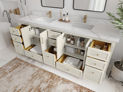 Alys 84 in. W x 22 in. D Double Sink Bathroom Vanity - Willow Bath and Vanity