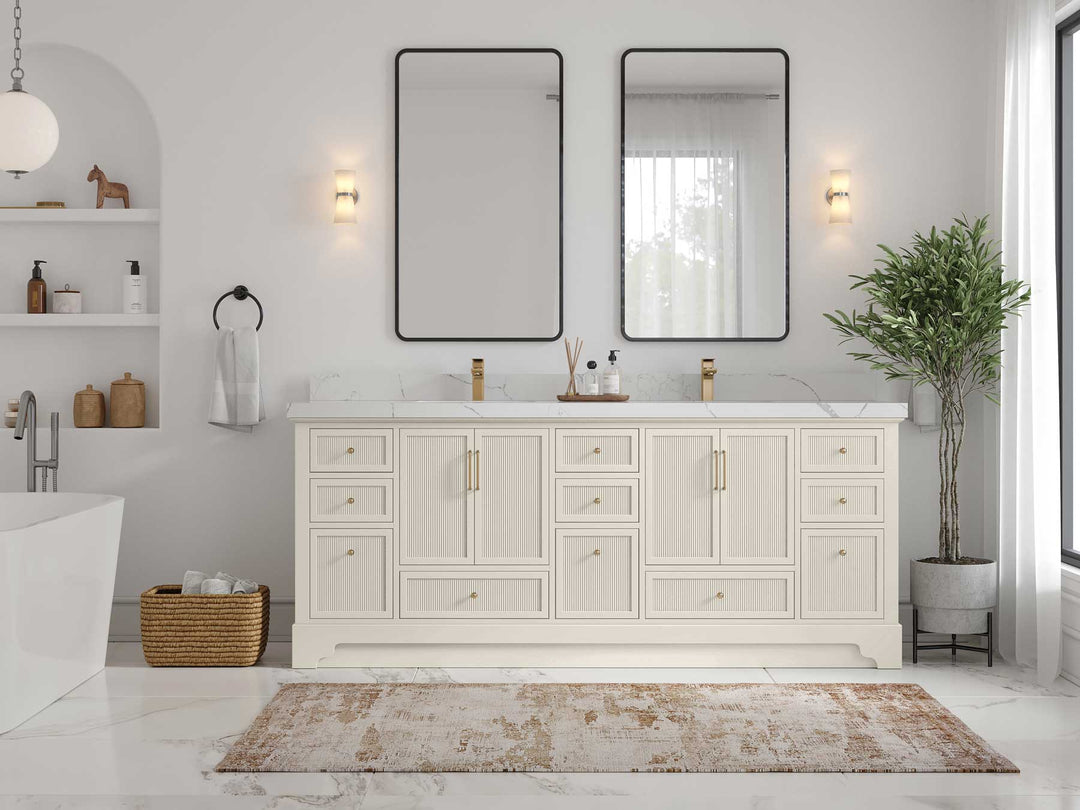 Alys 84 in. W x 22 in. D Double Sink Bathroom Vanity - Willow Bath and Vanity