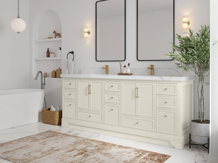 Alys 84 in. W x 22 in. D Double Sink Bathroom Vanity - photo 2