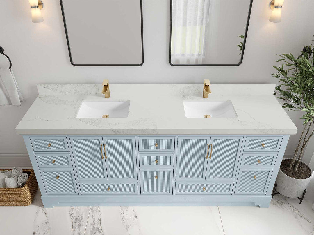 Alys 84 in. W x 22 in. D Double Sink Bathroom Vanity - Willow Bath and Vanity