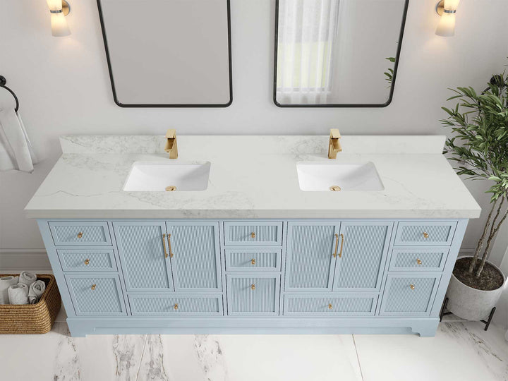 Alys 84 in. W x 22 in. D Double Sink Bathroom Vanity - photo 17