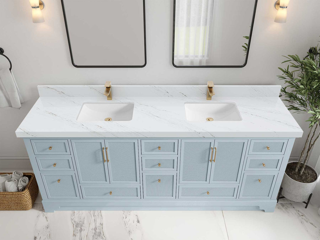 Alys 84 in. W x 22 in. D Double Sink Bathroom Vanity - Willow Bath and Vanity