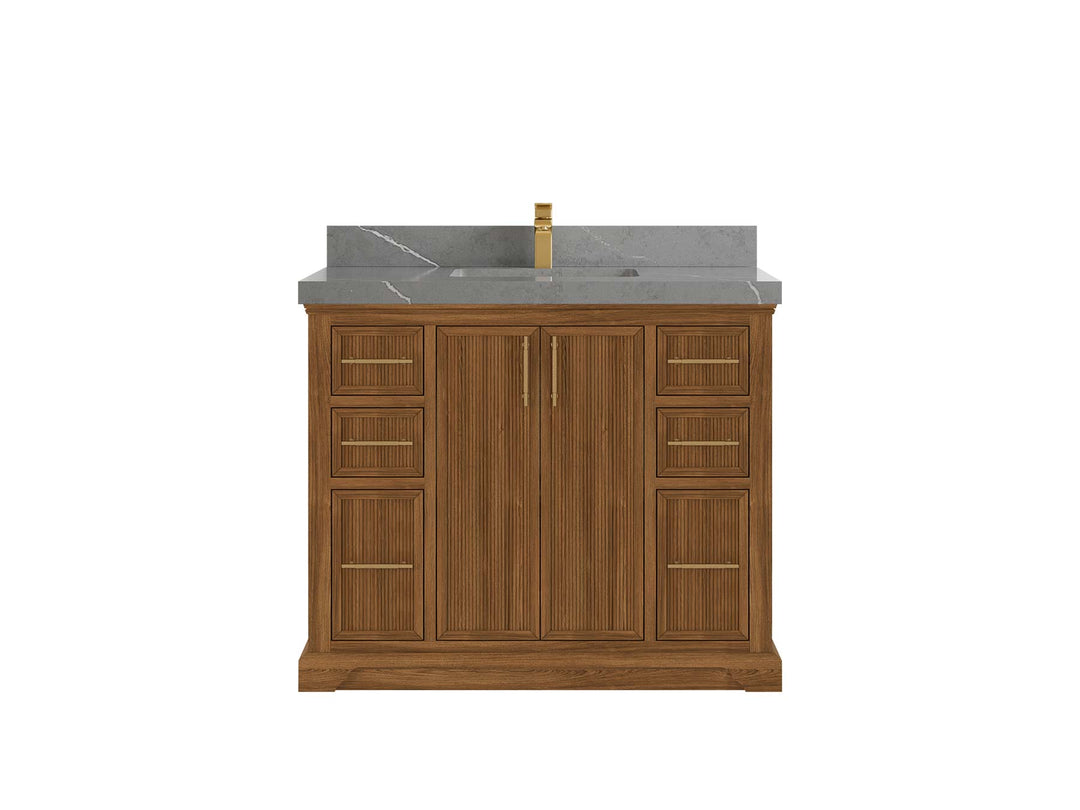 Alys Teak Wood 42 in. W x 22 in. D Single Sink Bathroom Vanity - Willow Bath and Vanity