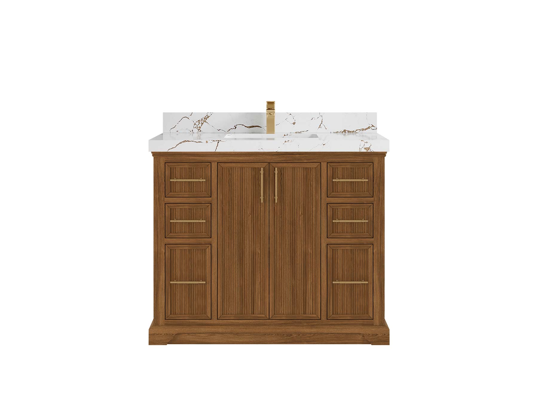 Alys Teak Wood 42 in. W x 22 in. D Single Sink Bathroom Vanity - Willow Bath and Vanity