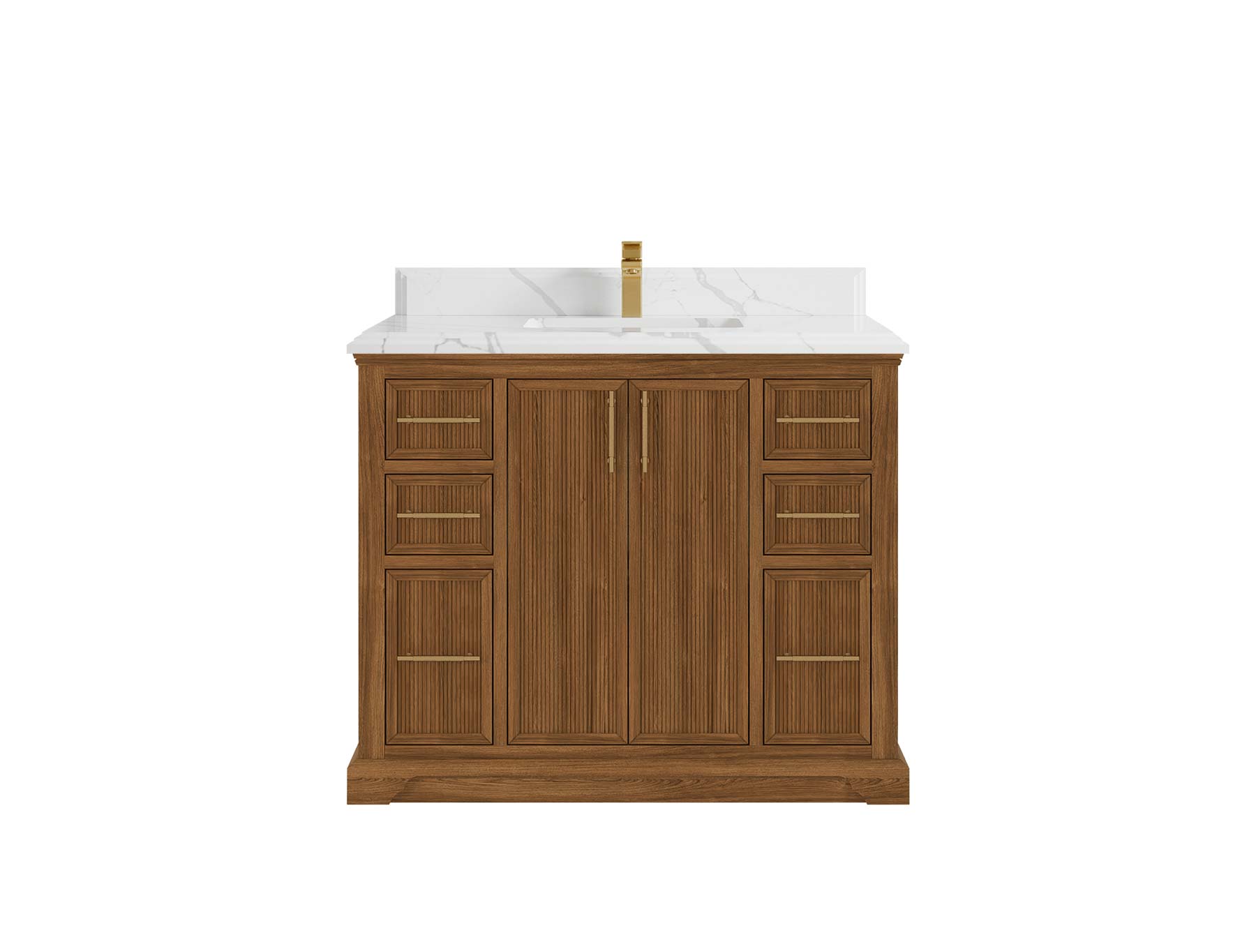 Alys Teak Wood 42 in. W x 22 in. D Single Sink Bathroom Vanity - Willow Bath and Vanity