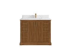 Alys Teak Wood 42 in. W x 22 in. D Single Sink Bathroom Vanity - photo 15
