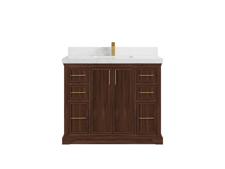 Alys Teak Wood 42 in. W x 22 in. D Single Sink Bathroom Vanity - photo 23