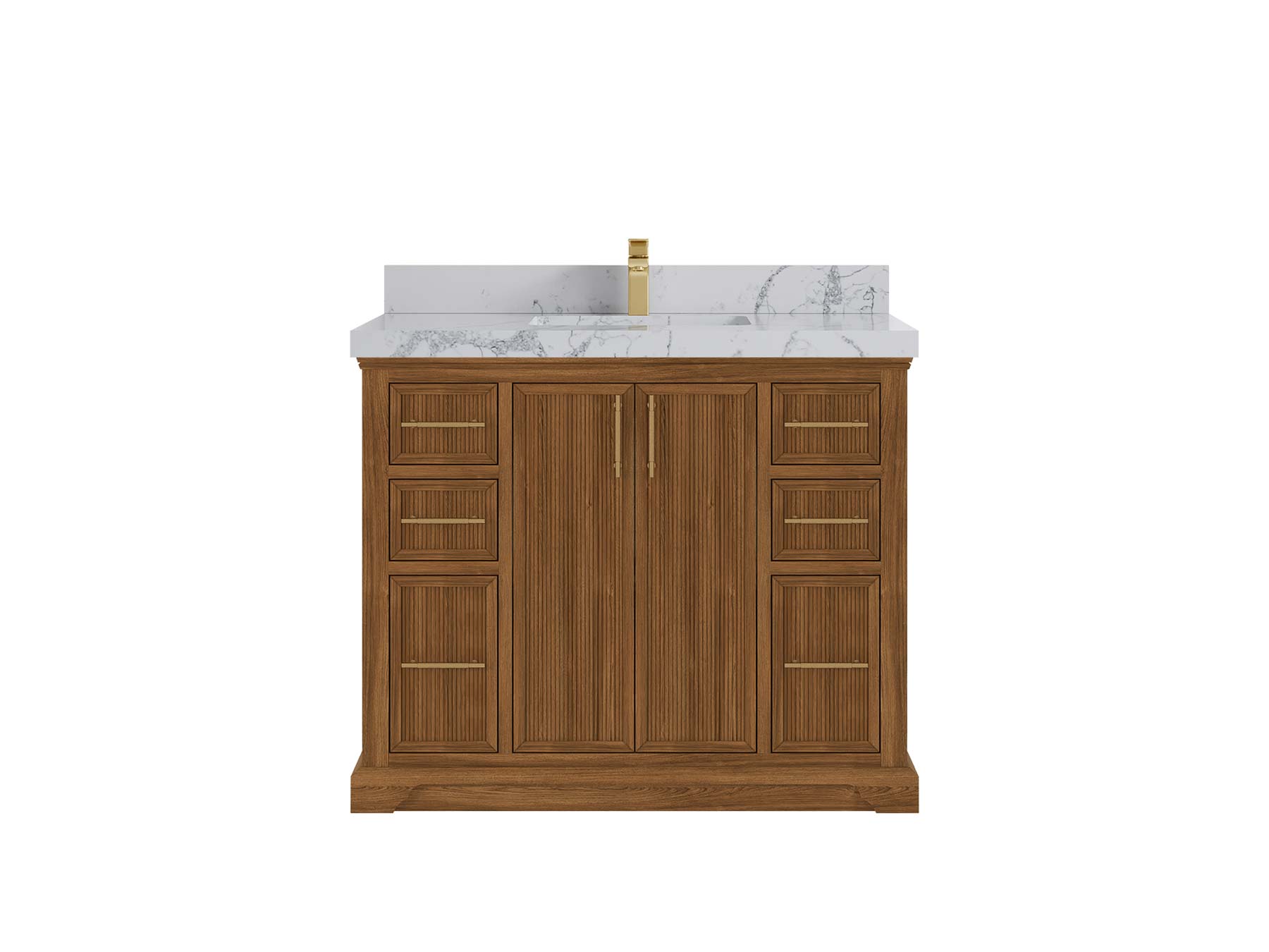 Alys Teak Wood 42 in. W x 22 in. D Single Sink Bathroom Vanity - Willow Bath and Vanity