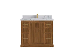 Alys Teak Wood 42 in. W x 22 in. D Single Sink Bathroom Vanity - photo 24