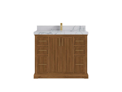 Alys Teak Wood 42 in. W x 22 in. D Single Sink Bathroom Vanity - Willow Bath and Vanity