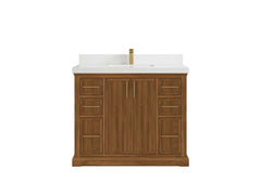Alys Teak Wood 42 in. W x 22 in. D Single Sink Bathroom Vanity - photo 25