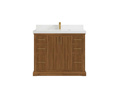 Alys Teak Wood 42 in. W x 22 in. D Single Sink Bathroom Vanity - Willow Bath and Vanity