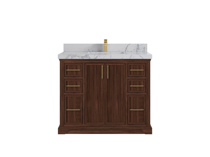 Alys Teak Wood 42 in. W x 22 in. D Single Sink Bathroom Vanity - photo 29