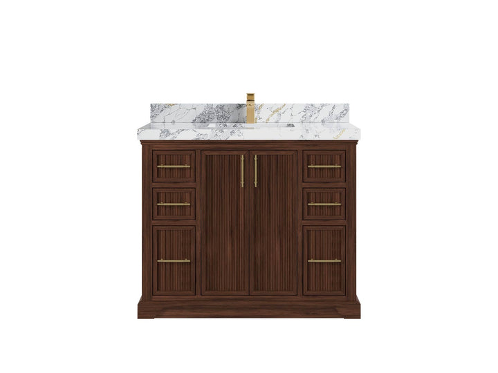 Alys Teak Wood 42 in. W x 22 in. D Single Sink Bathroom Vanity - photo 18