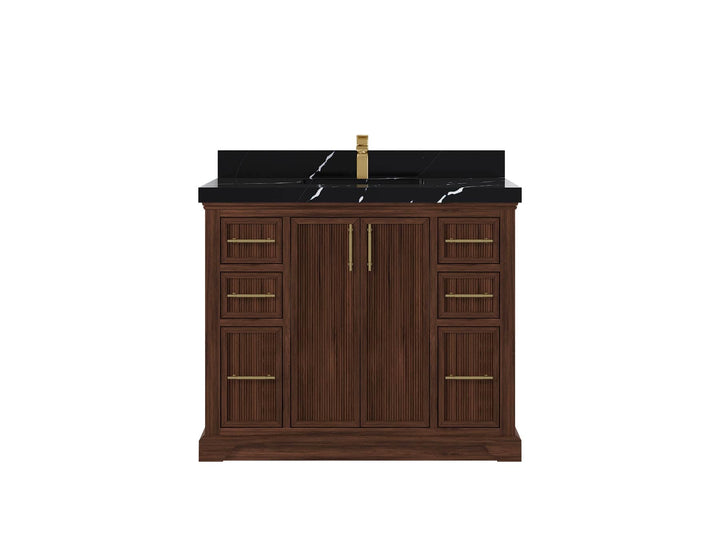 Alys Teak Wood 42 in. W x 22 in. D Single Sink Bathroom Vanity - photo 14