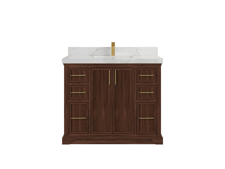 Alys Teak Wood 42 in. W x 22 in. D Single Sink Bathroom Vanity - photo 17
