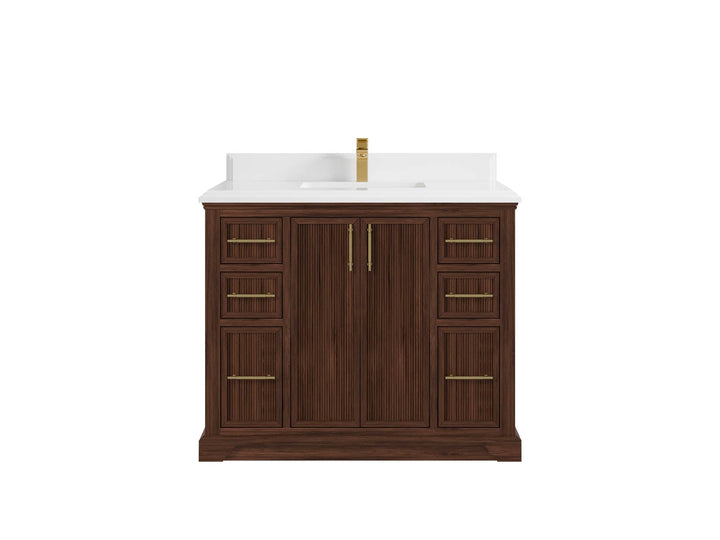Alys Teak Wood 42 in. W x 22 in. D Single Sink Bathroom Vanity - photo 22