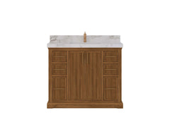 Alys Teak Wood 42 in. W x 22 in. D Single Sink Bathroom Vanity - photo 1