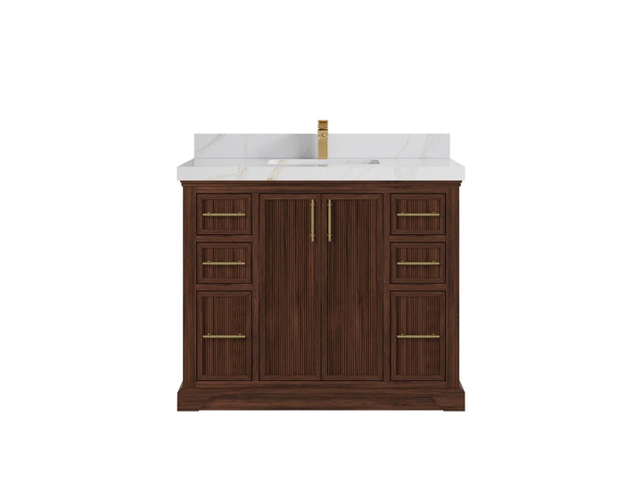 Alys Teak Wood 42 in. W x 22 in. D Single Sink Bathroom Vanity - photo 19