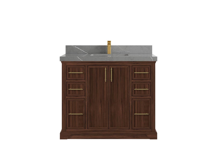 Alys Teak Wood 42 in. W x 22 in. D Single Sink Bathroom Vanity - photo 25