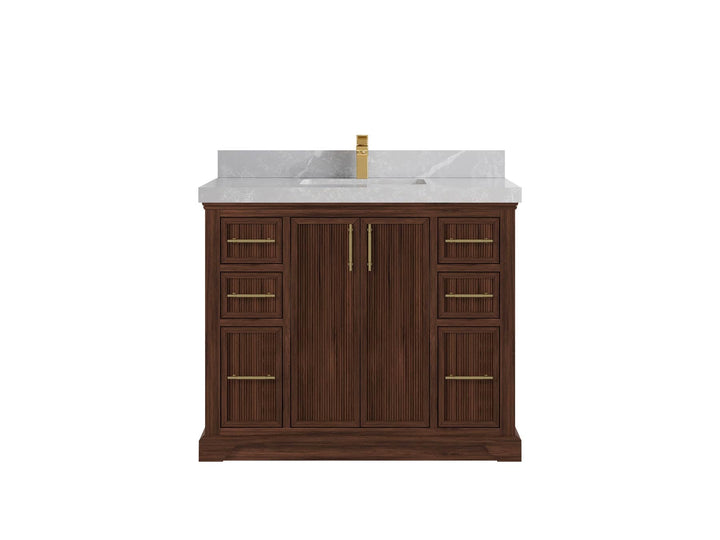 Alys Teak Wood 42 in. W x 22 in. D Single Sink Bathroom Vanity - photo 24
