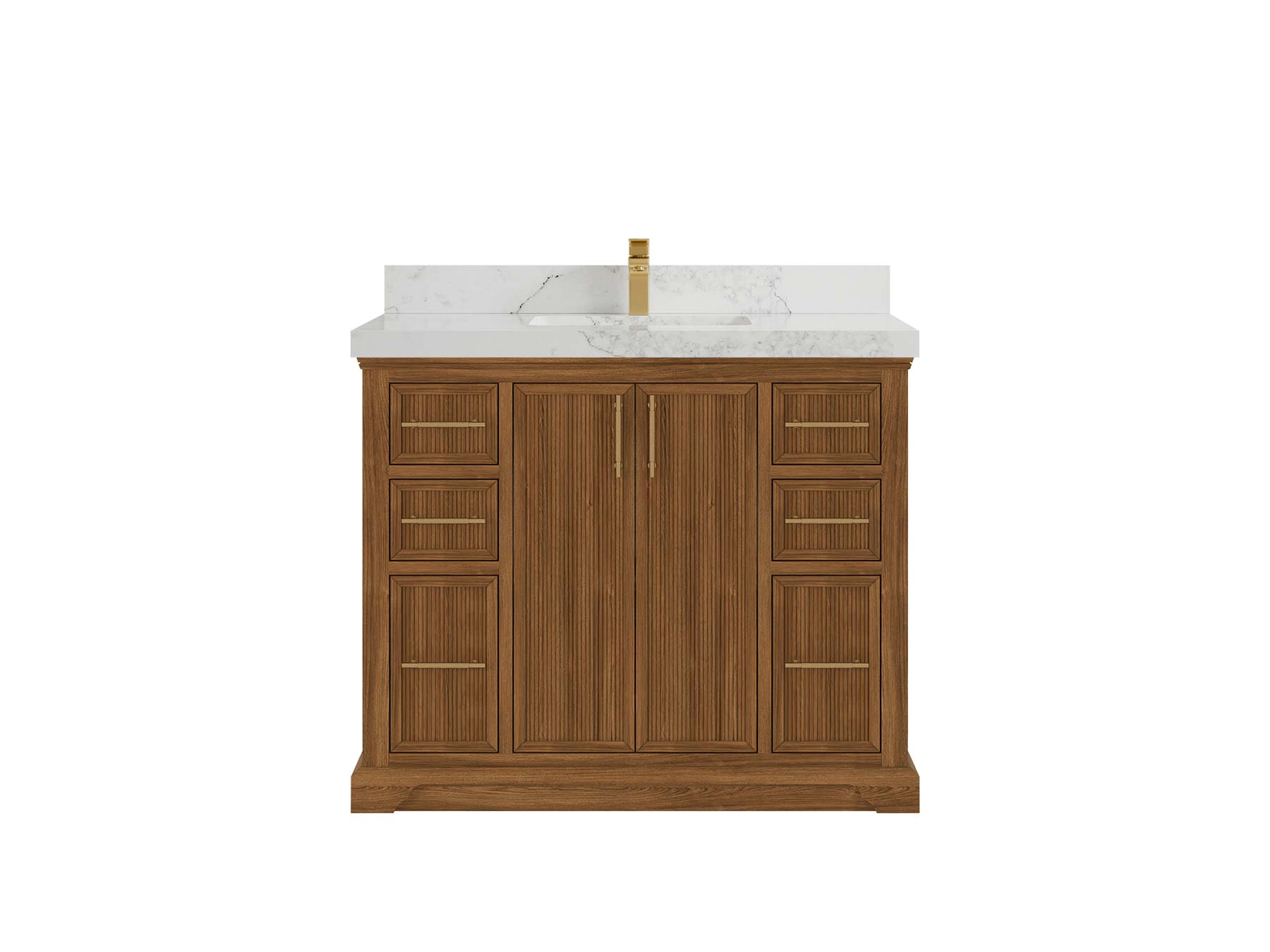 Alys Teak Wood 42 in. W x 22 in. D Single Sink Bathroom Vanity - Willow Bath and Vanity