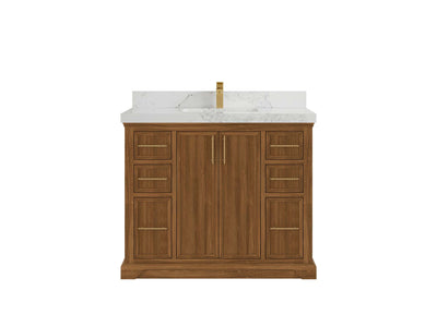 Alys Teak Wood 42 in. W x 22 in. D Single Sink Bathroom Vanity - Willow Bath and Vanity