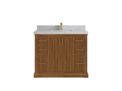 Alys Teak Wood 42 in. W x 22 in. D Single Sink Bathroom Vanity - photo 19