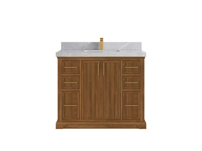 Alys Teak Wood 42 in. W x 22 in. D Single Sink Bathroom Vanity - Willow Bath and Vanity