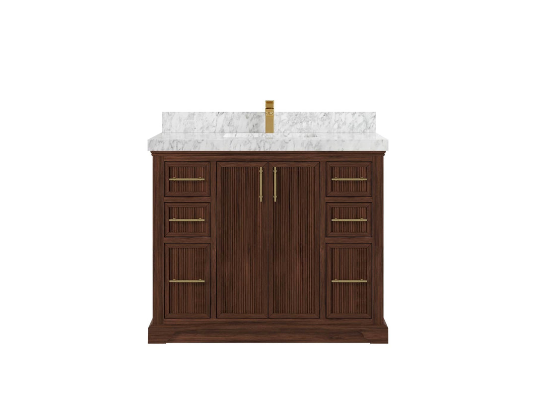 Alys Teak Wood 42 in. W x 22 in. D Single Sink Bathroom Vanity - Willow Bath and Vanity