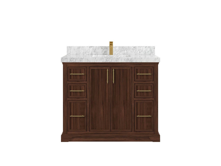 Alys Teak Wood 42 in. W x 22 in. D Single Sink Bathroom Vanity - photo 12