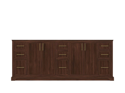 Alys Teak Wood 84 in. W x 22 in. D Double Sink Bathroom Vanity - Willow Bath and Vanity
