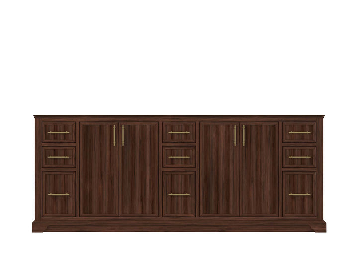 Alys Teak Wood 84 in. W x 22 in. D Double Sink Bathroom Vanity - photo 6