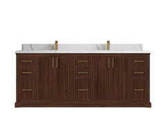 Alys Teak Wood 84 in. W x 22 in. D Double Sink Bathroom Vanity - photo 24