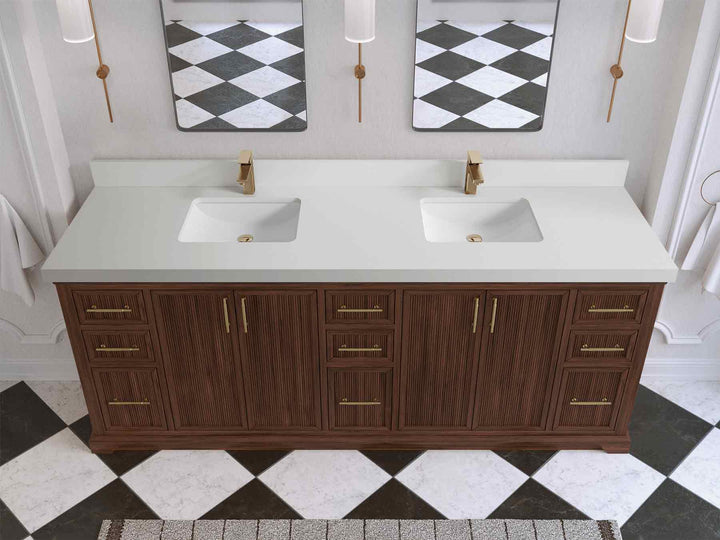 Alys Teak Wood 84 in. W x 22 in. D Double Sink Bathroom Vanity - photo 43