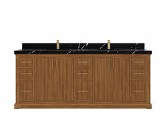 Alys Teak Wood 84 in. W x 22 in. D Double Sink Bathroom Vanity - photo 12