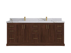Alys Teak Wood 84 in. W x 22 in. D Double Sink Bathroom Vanity - photo 14