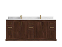 Alys Teak Wood 84 in. W x 22 in. D Double Sink Bathroom Vanity - photo 26